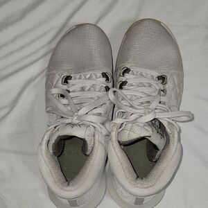 Nike White and Olive Basketball Shoes